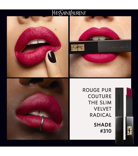 ysl rouge pur couture the slim velvet radical lipstick|ysl rouge pur couture shades.